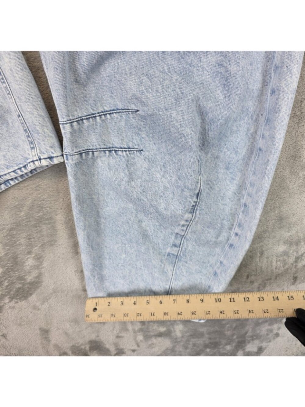 Gap Horseshoe High Rise Jeans Womens 29R Blue Light Wash Wide Leg Relaxed Denim - Picture 10 of 13